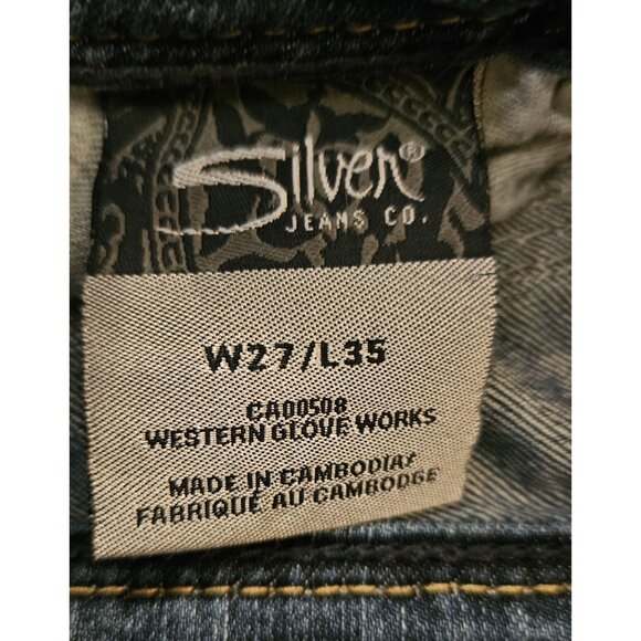 Silver Jeans Womens | 27 Blue Aiko Bootcut Stretch Flare Western - Picture 16 of 16